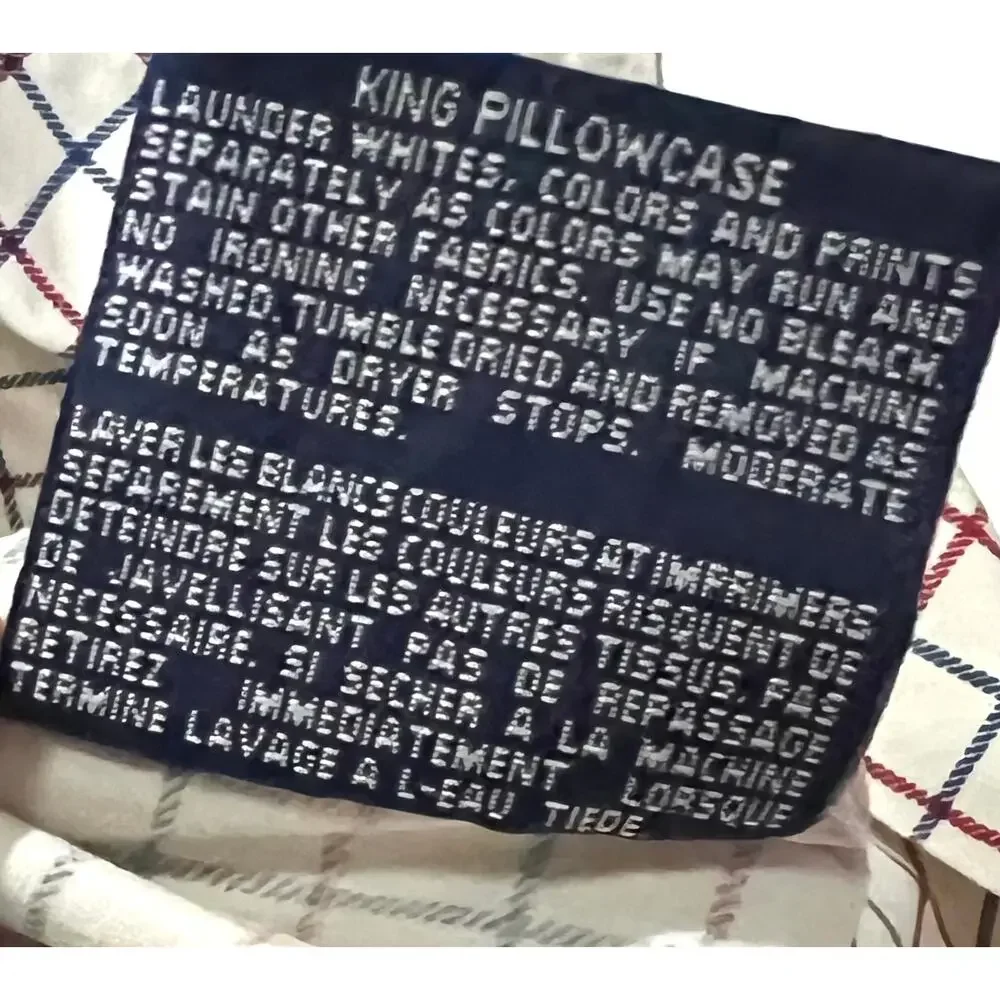 Ralph Lauren Vintage Pillowcases Oxfordshire Eaton Plaid King Set of 2 Cotton